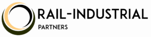 logo of rail-industrial partners with green, gold, and black circle